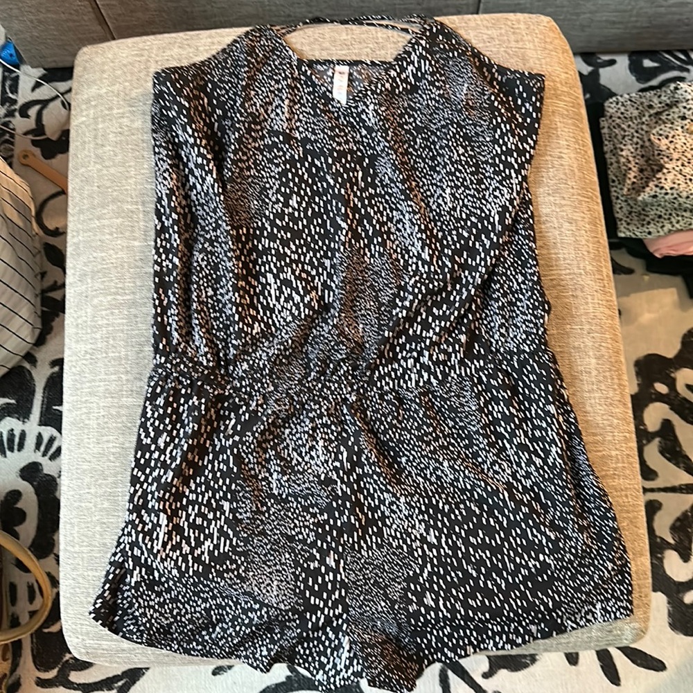 Black and white romper